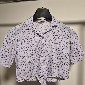 H&M Kids Button Down Shirt in Lavender Floral